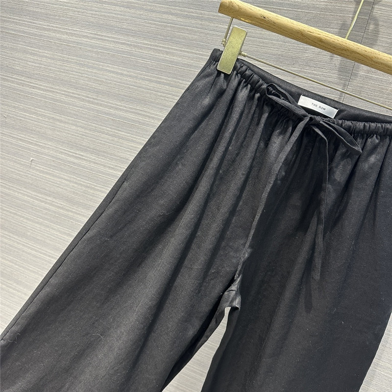 The R0w cotton and linen straight wide-leg pants replica clothing