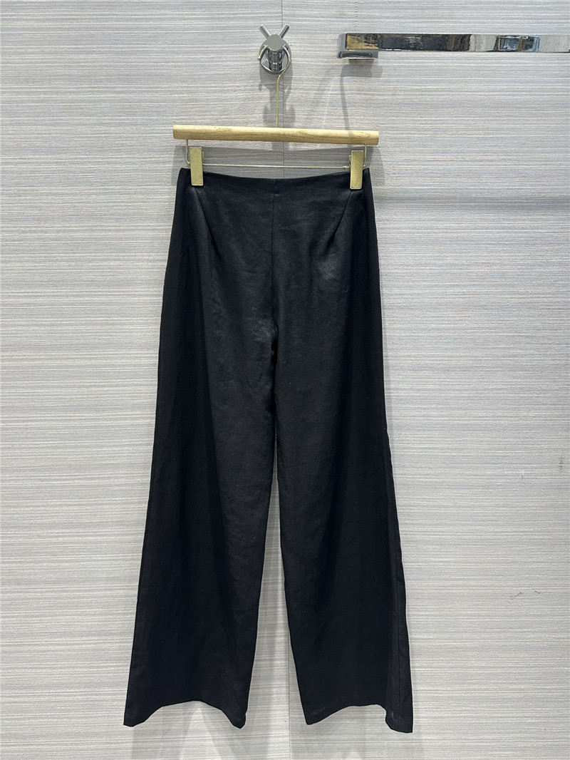 The R0w cotton and linen straight wide-leg pants replica clothing