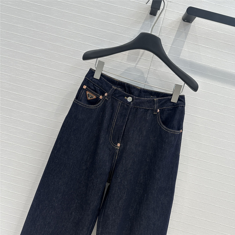 Pra*a functional wind hem straight pants replica clothing sites