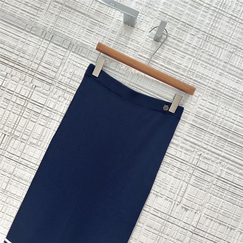 Gvc*1 ribbed viscose knitted skirt replica clothes