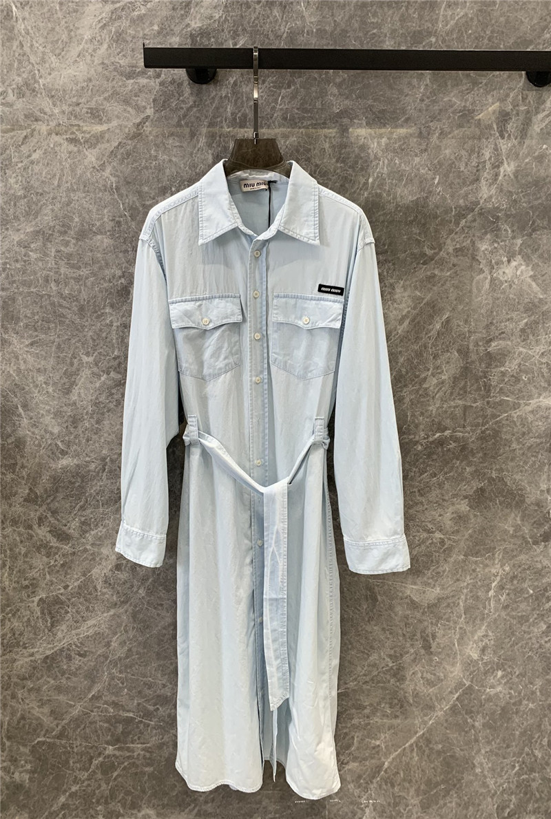 M1um1u tie shirt dress replica d&g clothing