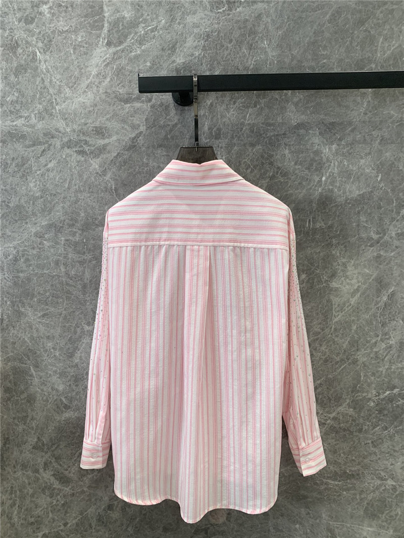 M1um1u letter striped long-sleeved shirt replica d&g clothing
