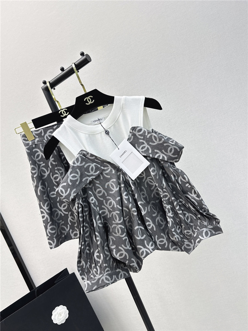 Ch**el new logo print suit replica clothing sites