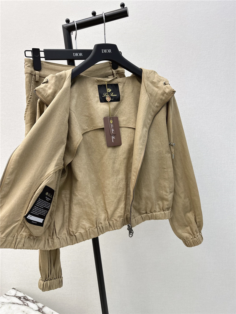 L0r0 P1ana hooded jacket + shorts set replicas clothes