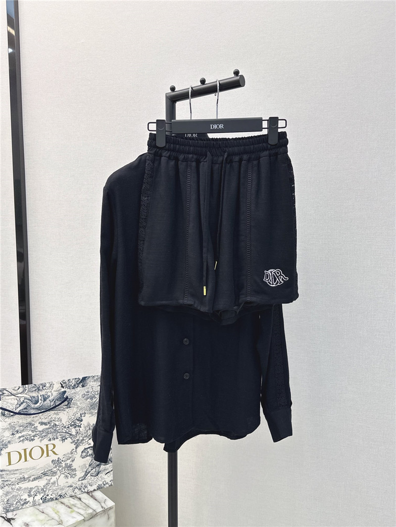 D10r embroidered logo patchwork lace series suit replicas clothes