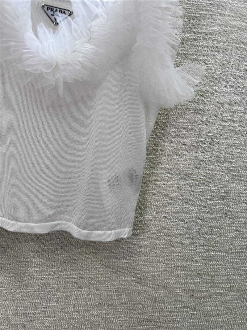 Pra*a mesh stitching see-through small vest replica d&g clothing