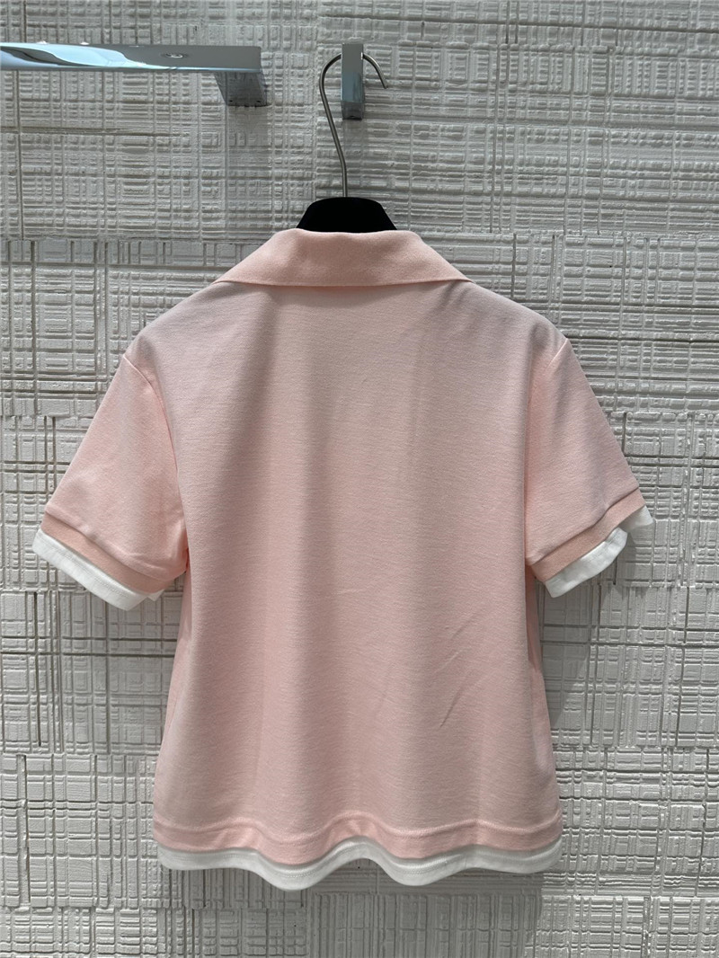 Pra*a fake two-piece top + pleated skirt replica d&g clothing