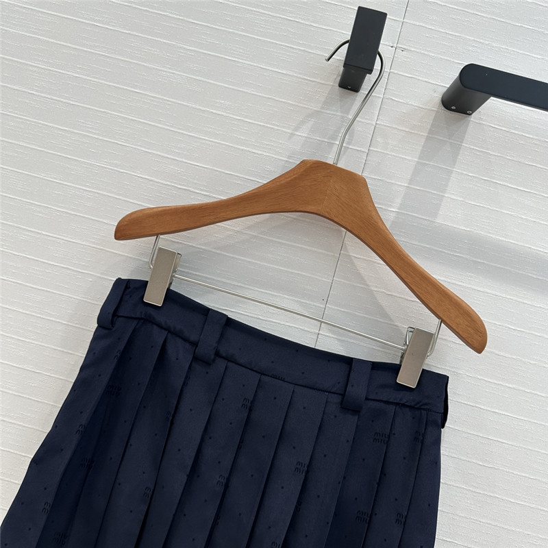 M1um1u silk jacquard short pleated skirt replicas clothes