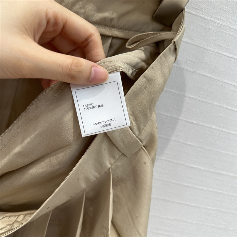 M1um1u silk jacquard short pleated skirt replicas clothes