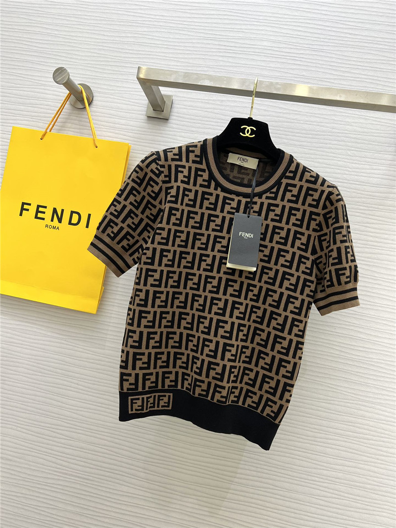 F**di monogram short-sleeved sweater replica clothing sites