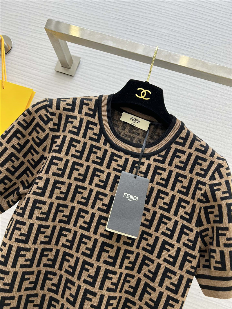 F**di monogram short-sleeved sweater replica clothing sites