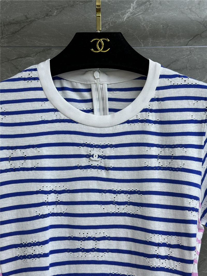 Ch**el striped drawstring top replica d&g clothing