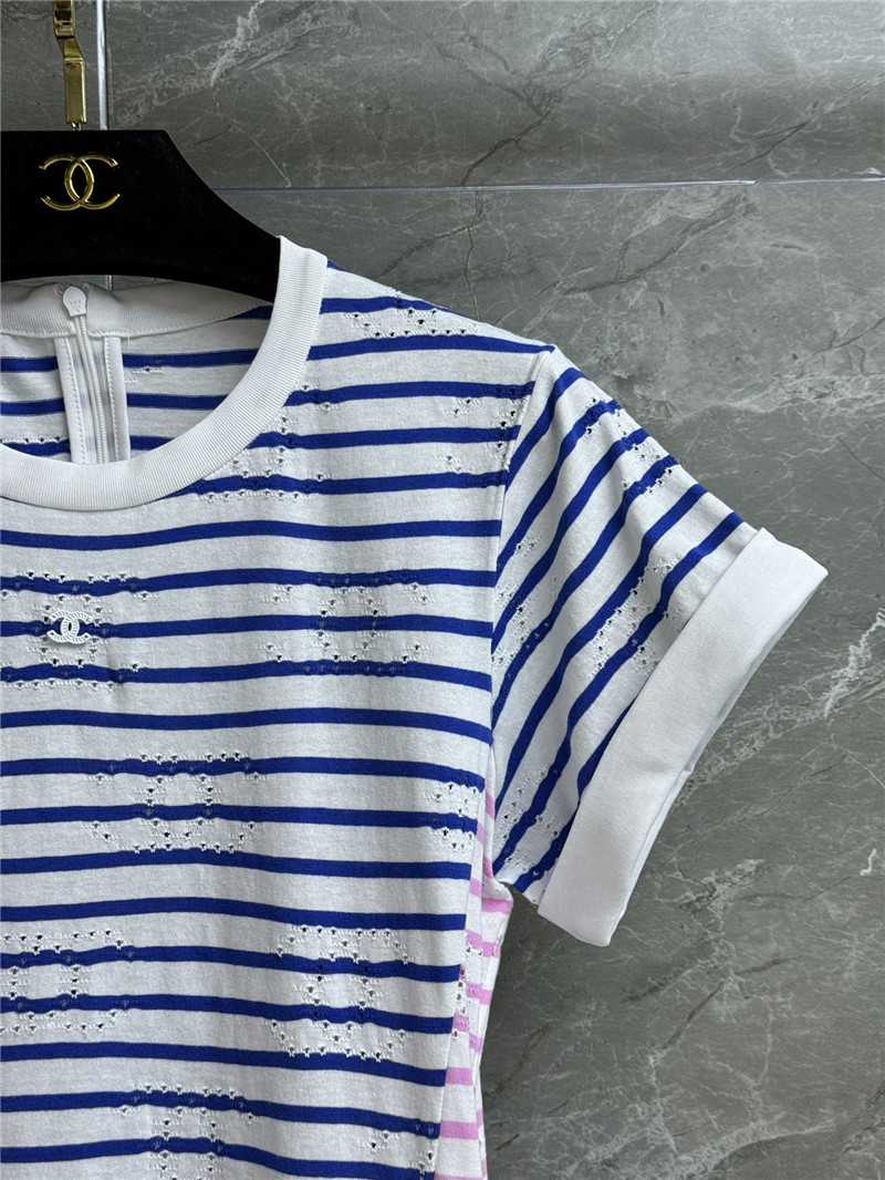 Ch**el striped drawstring top replica d&g clothing