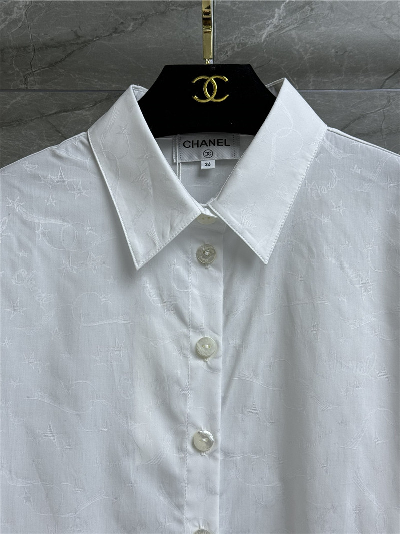 Ch**el dark pattern short sleeve shirt replicas clothes