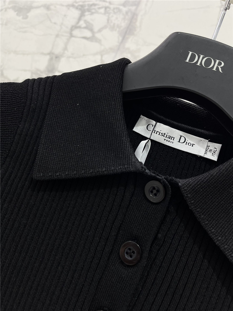 D10r cap sleeve knit polo shirt