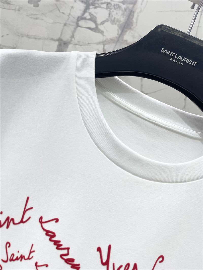 Y51 heart flocking embroidered letters t replica clothing sites