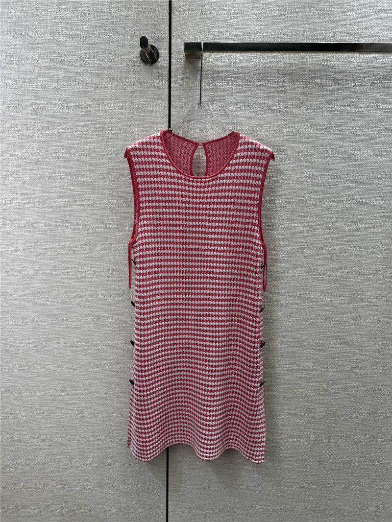 D10r houndstooth sleeveless knit dress replica clothing sites