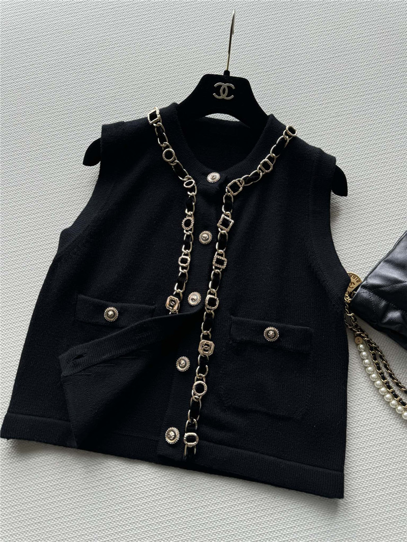 Ch**el new chain knitted vest replicas clothes