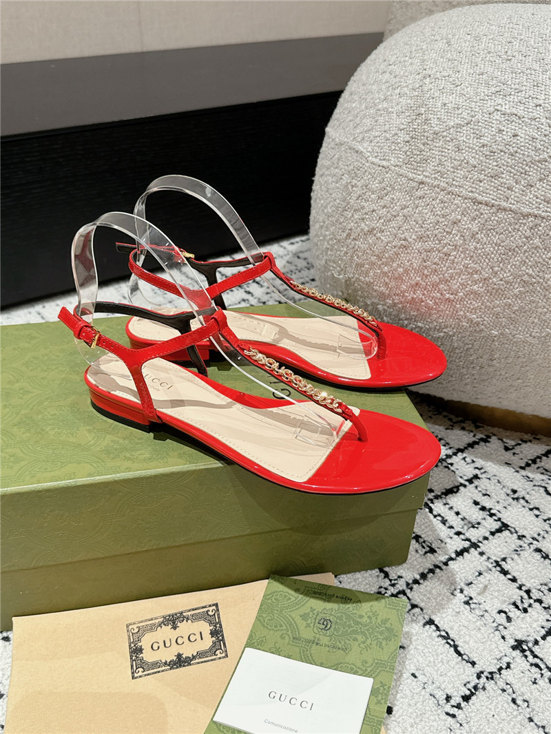 Gvc*1 signoria thong sandal red patent leather