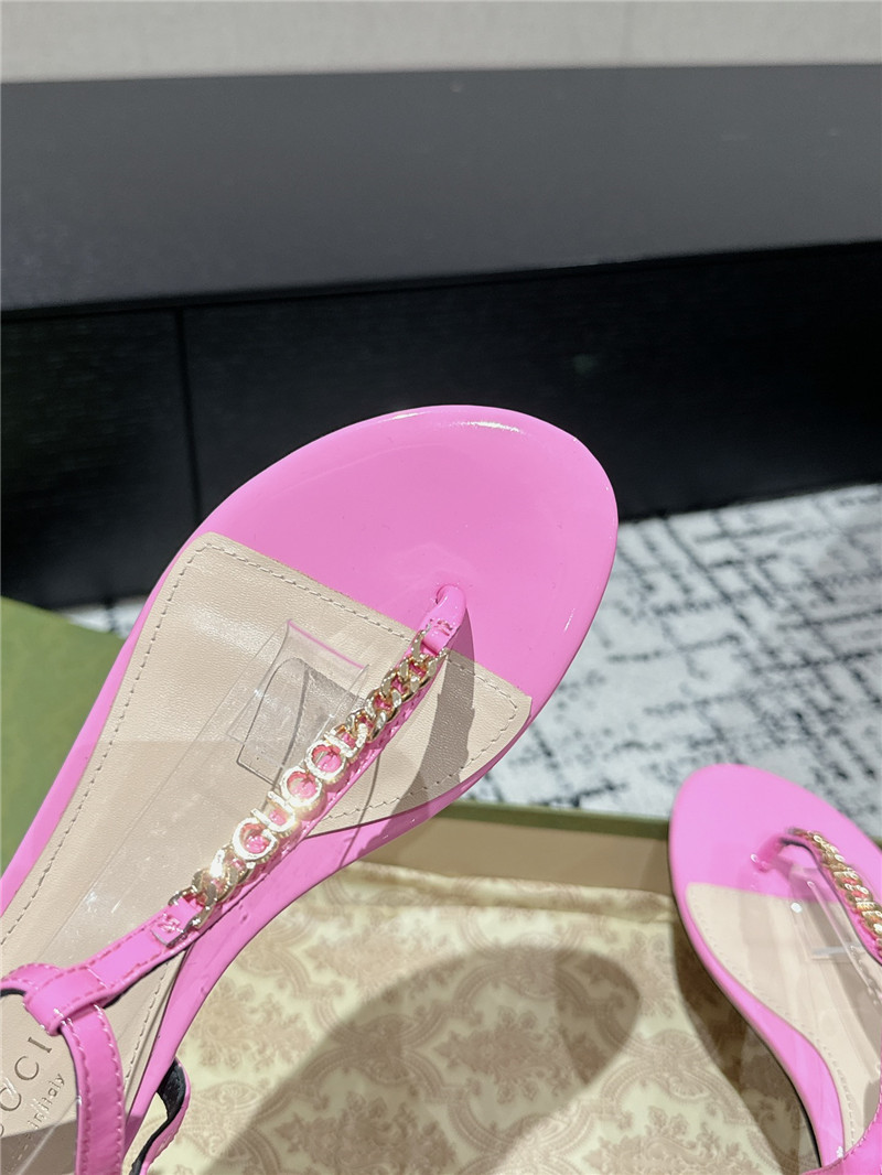 Gvc*1 signoria thong sandal pink patent leather