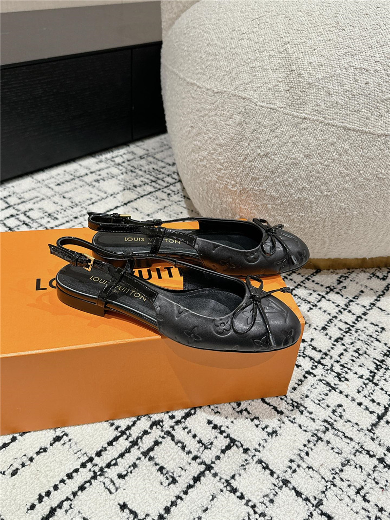 l0vis Vvtt0n nina slingback ballerina black calfskin