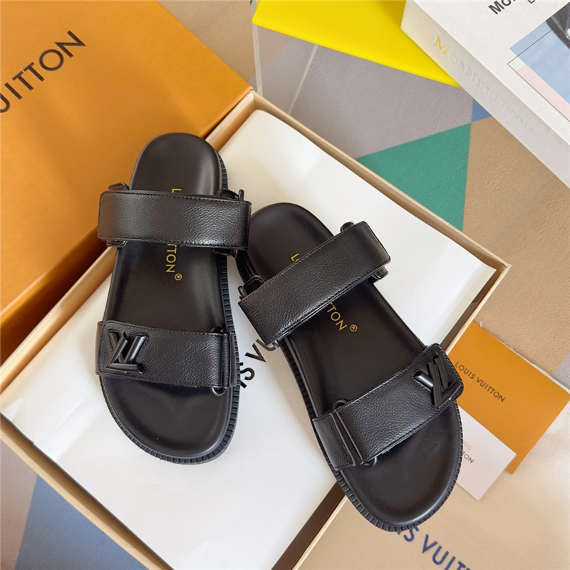 l0vis Vvtt0n bom dia flat comfort mule black calfskin