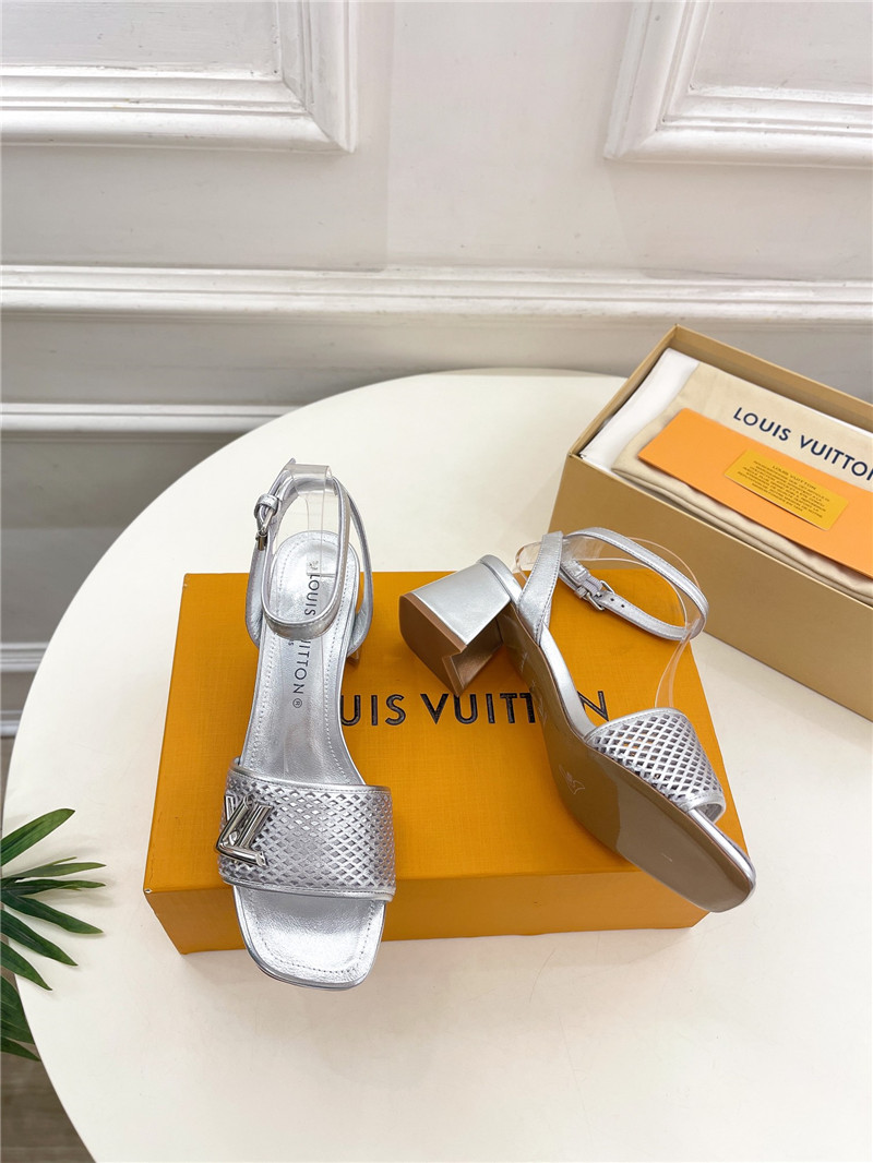 l0vis Vvtt0n shake sandal in silver perforated calf leather