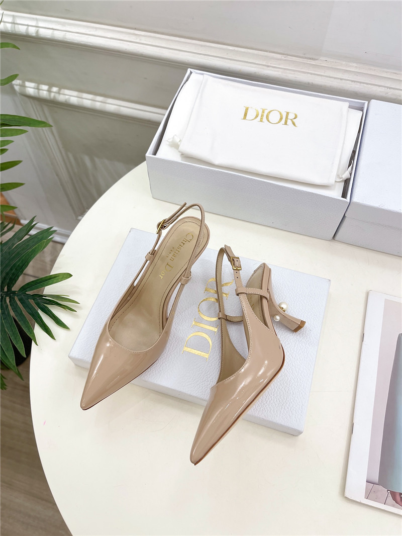 D10r tribales slingback pump beige patent calfskin