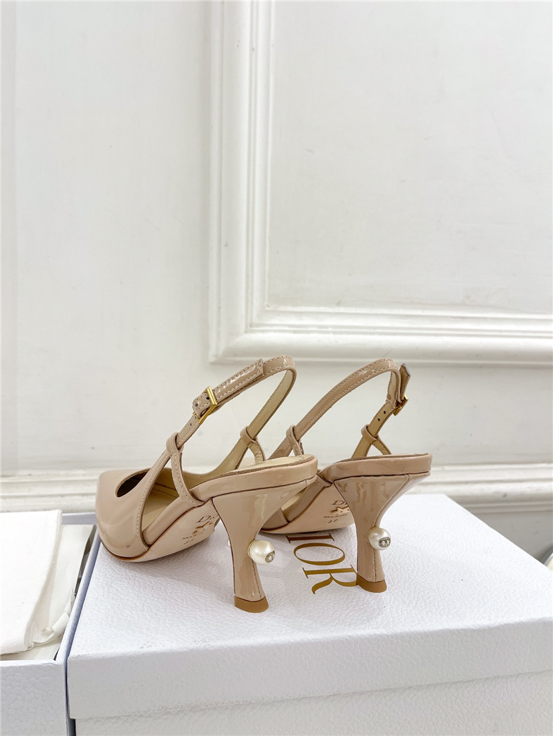 D10r tribales slingback pump beige patent calfskin