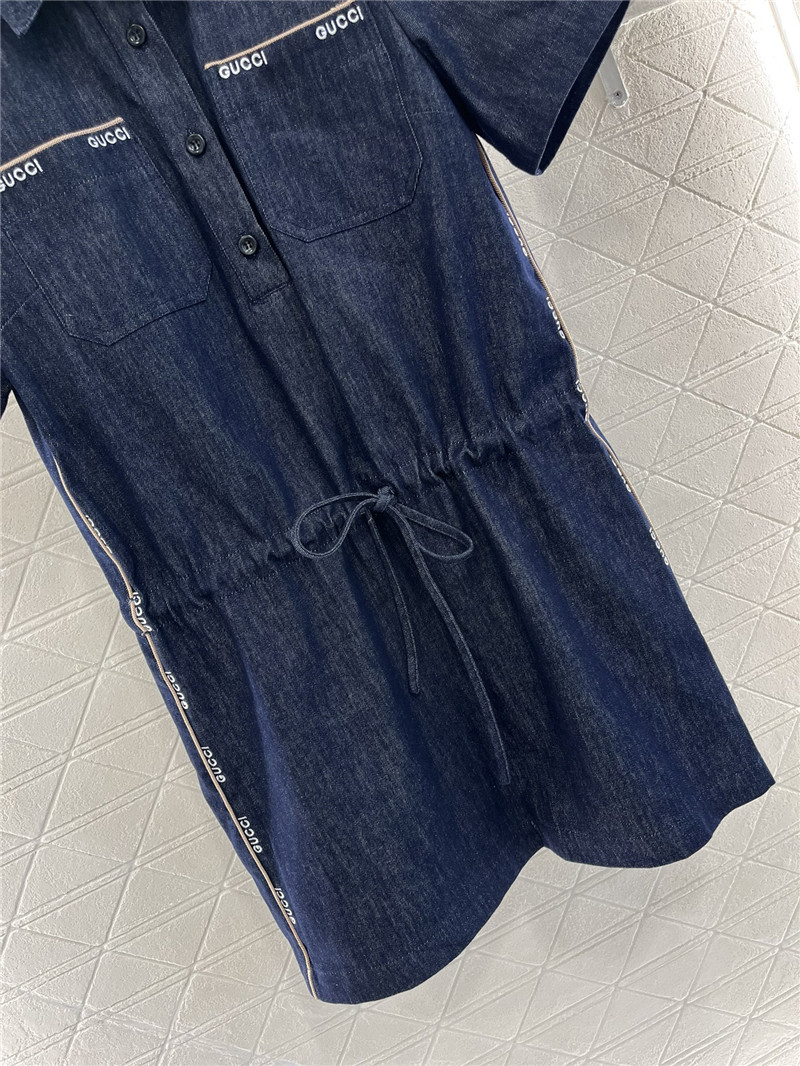 Gvc*1 embroidered denim dress replica d&g clothing