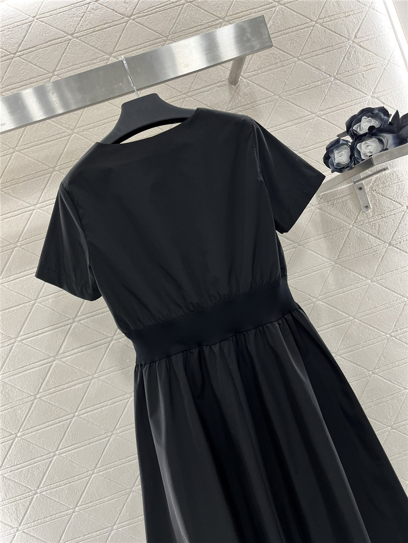 Pra*a zipper short sleeve dress replica clothing sites