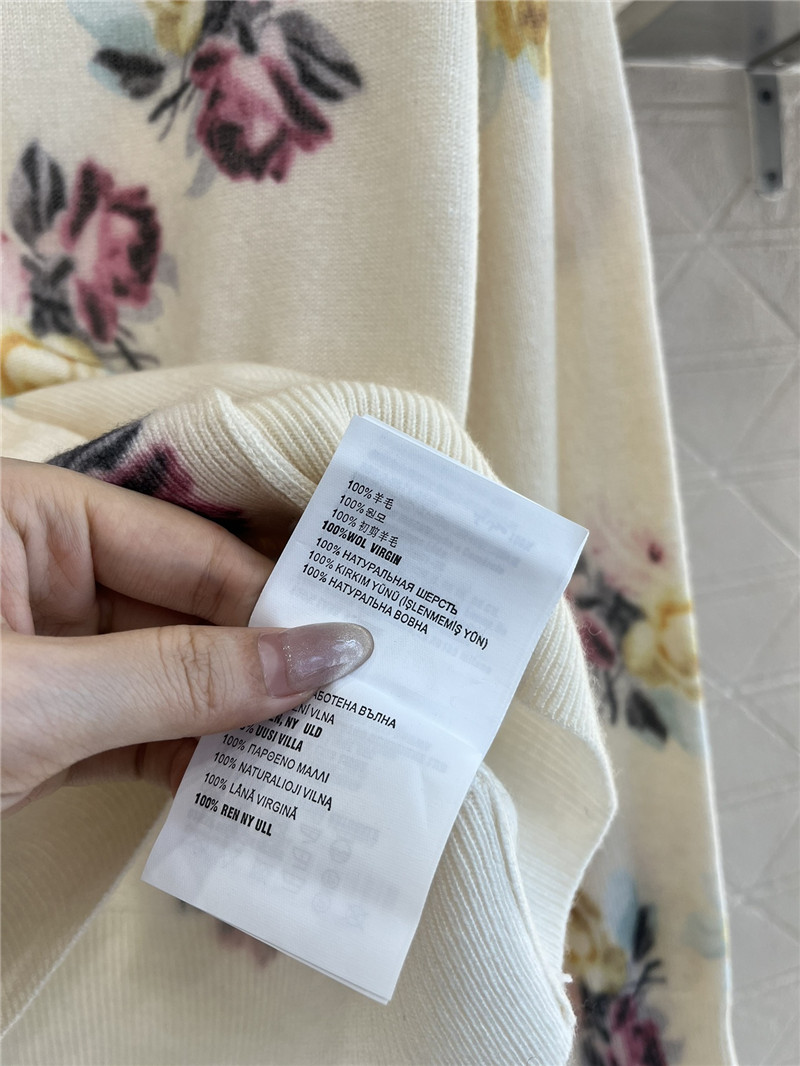 Pra*a floral print wool cardigan