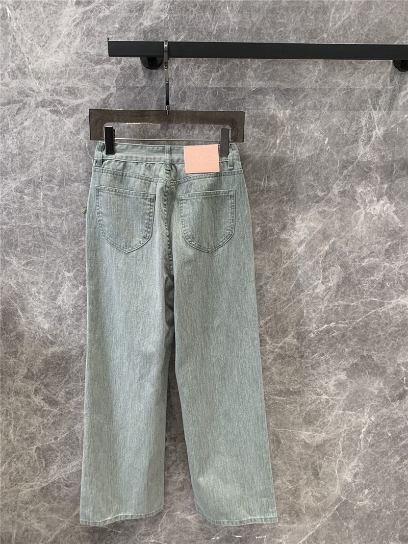 L0ew* fringe denim trousers replica clothing sites