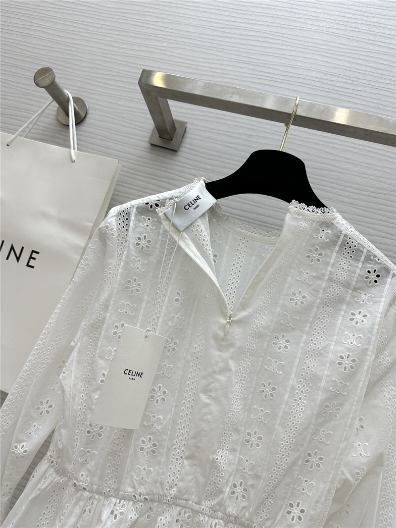 Ce1i*e hollow embroidered arc de triomphe logo top replicas clothes