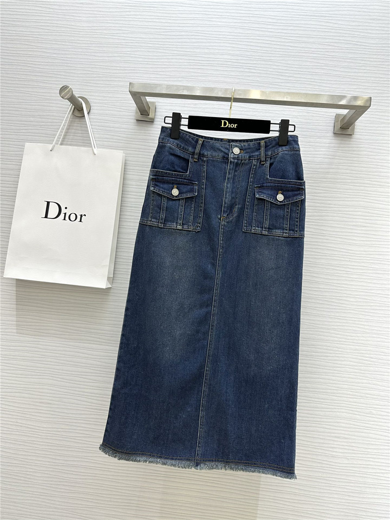 D10r embroidered denim skirt replica d&g clothing