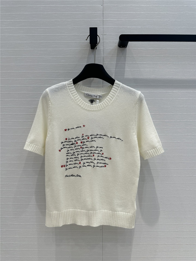 D10ramour embroidered knit t-shirt