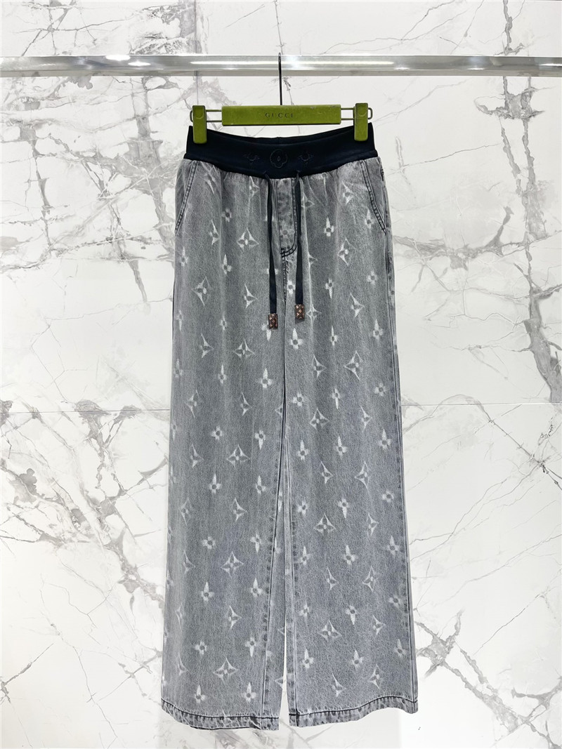 l0vis Vvtt0n lv straight floor-length tencel jeans replica clothes