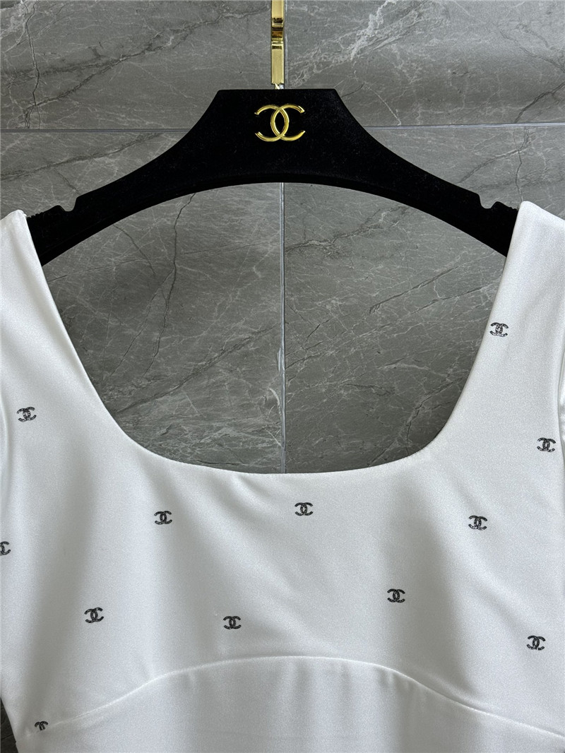 Ch**el full logo short sleeve replica clothing sites