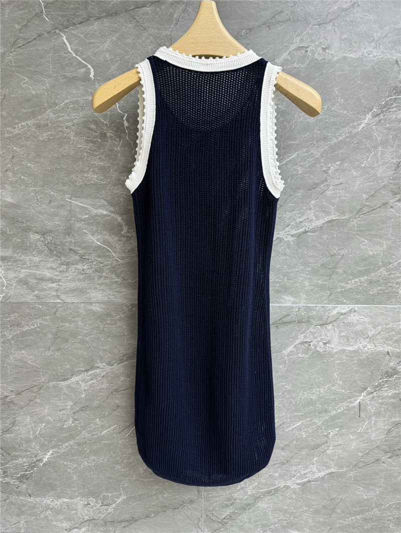 M1um1u colorblock hollow vest dress replica d&g clothing