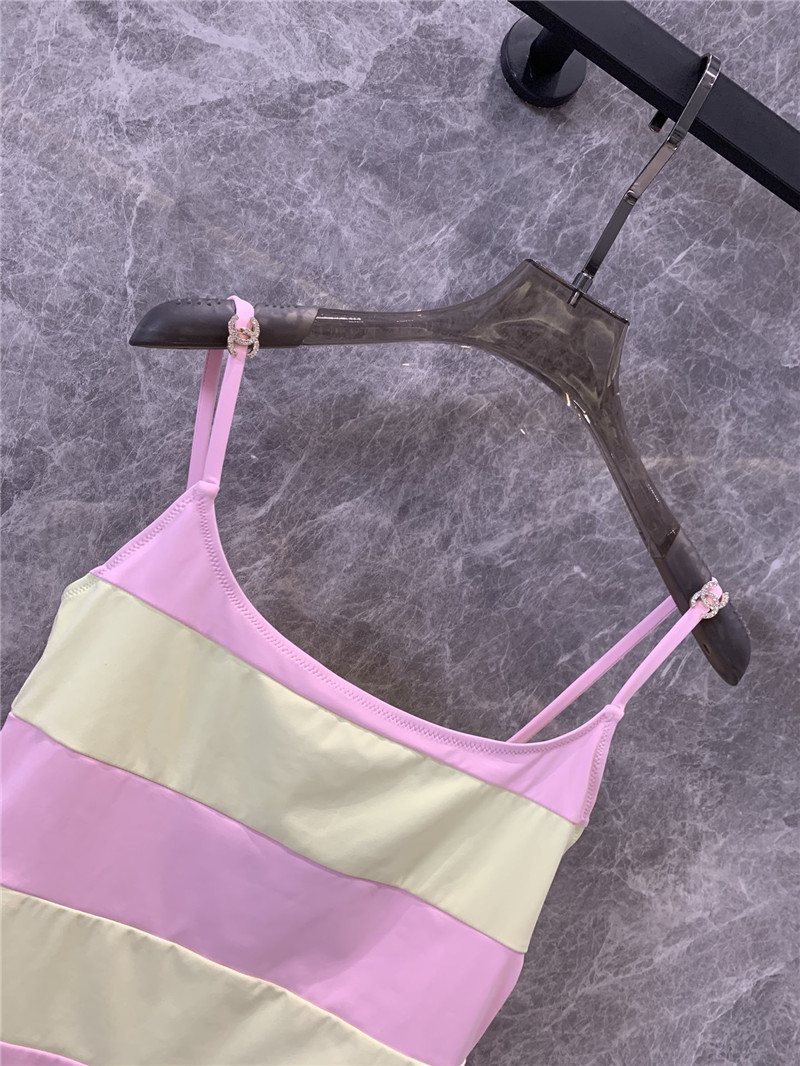 ch**el D1am0nd buckle sling one-piece swimsuit replica clothes
