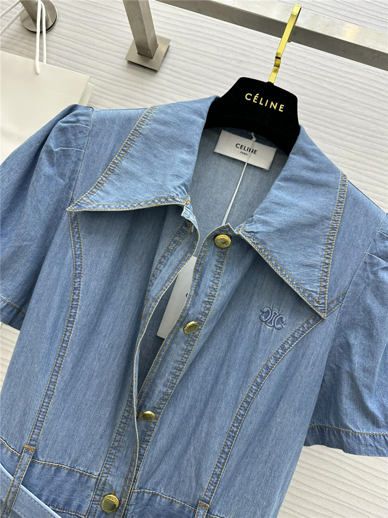 Ce1i*e lightweight denim dress replica d&g clothing