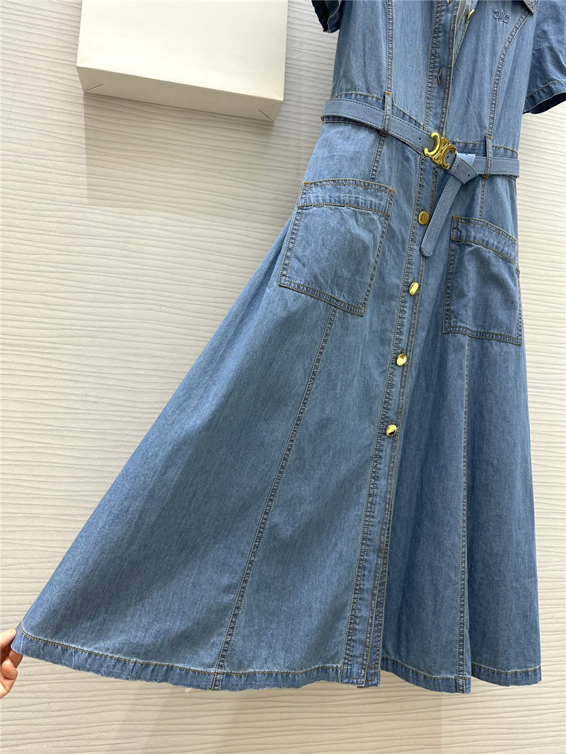 Ce1i*e lightweight denim dress replica d&g clothing