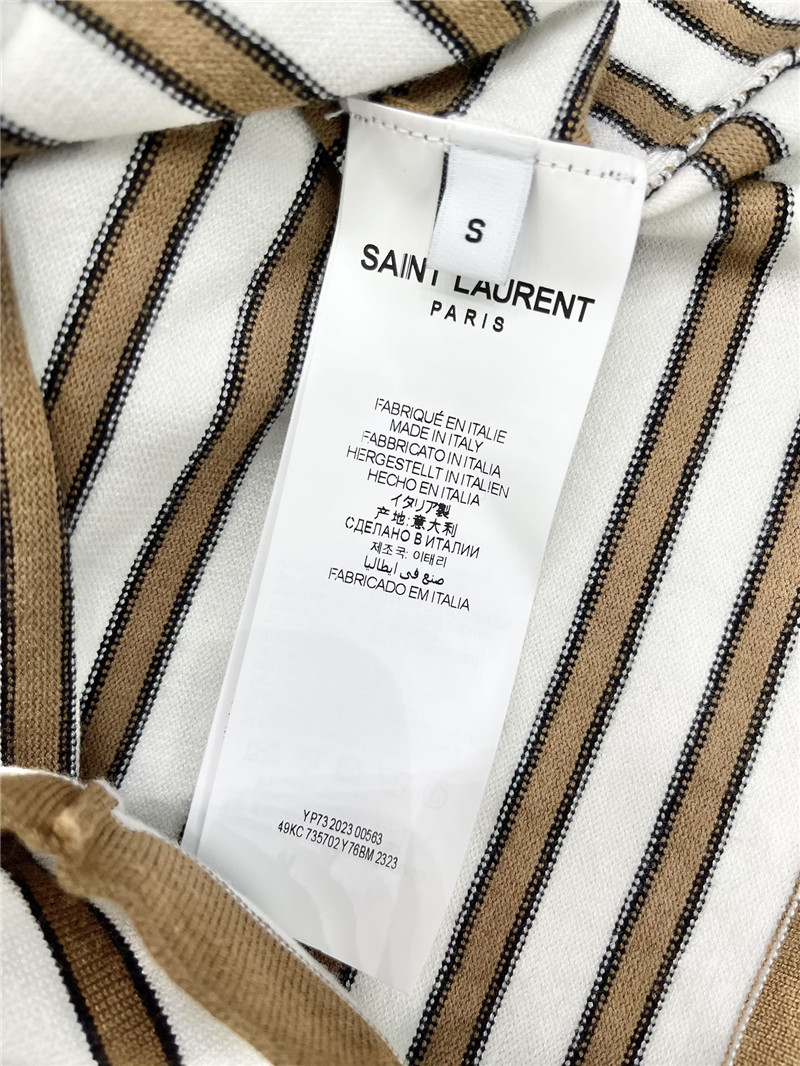 Y51 round neck classic striped knitted short sleeves replica clothes