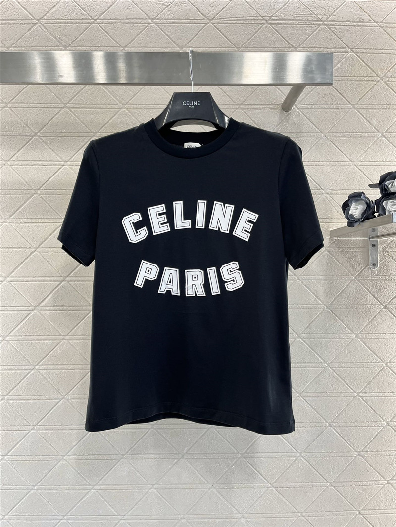 Ce1i*e round neck letter print t-shirt replica d&g clothing