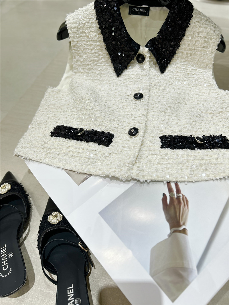 Ch**el small fragrance style sequin suit replica clothes