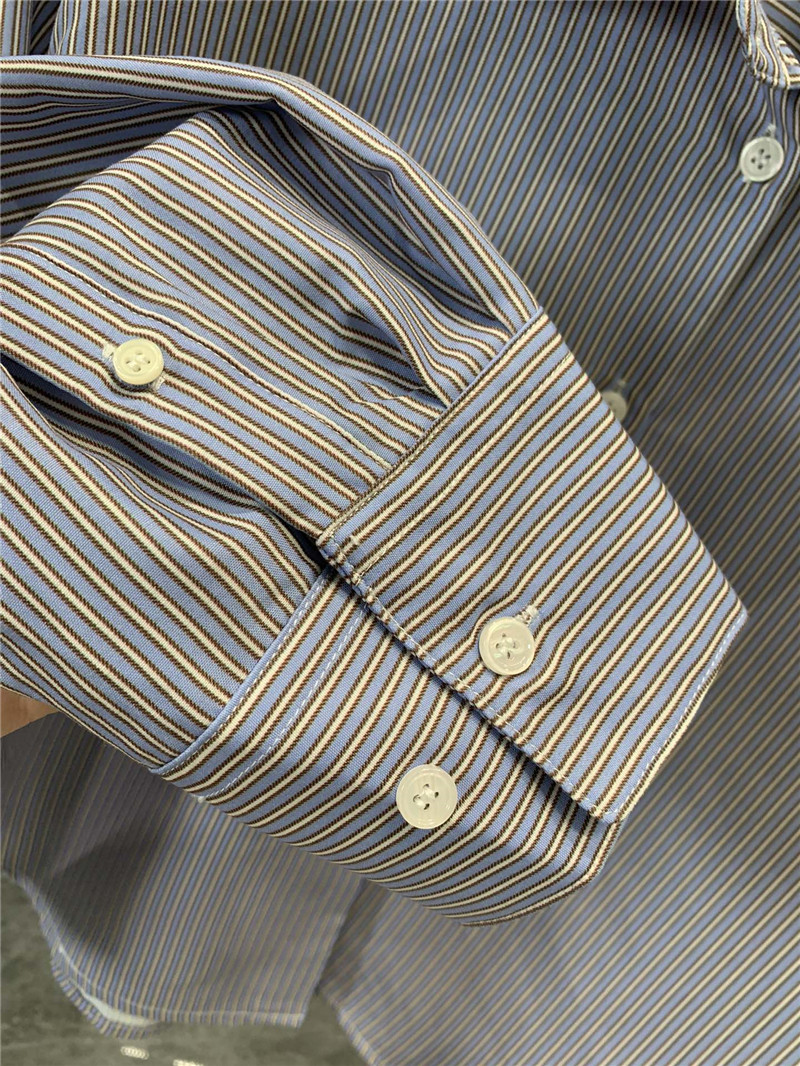 acne studios short striped long-sleeved shirt replica clothes