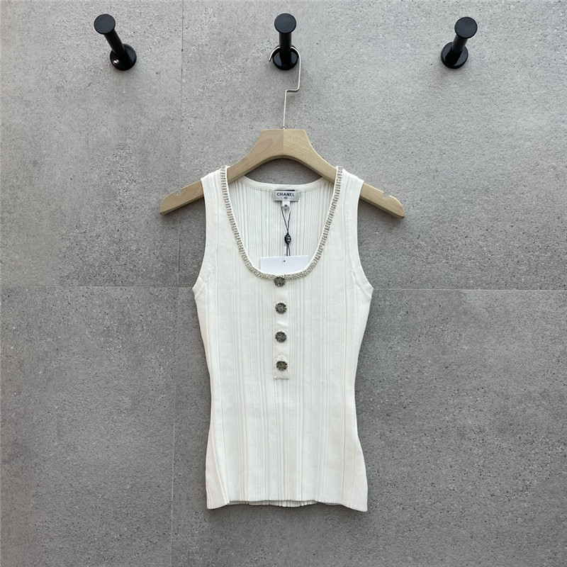 Ch**el u-neck knitted vest replicas clothes