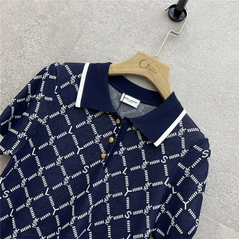 Y51 polo collar knit short sleeves replica clothing