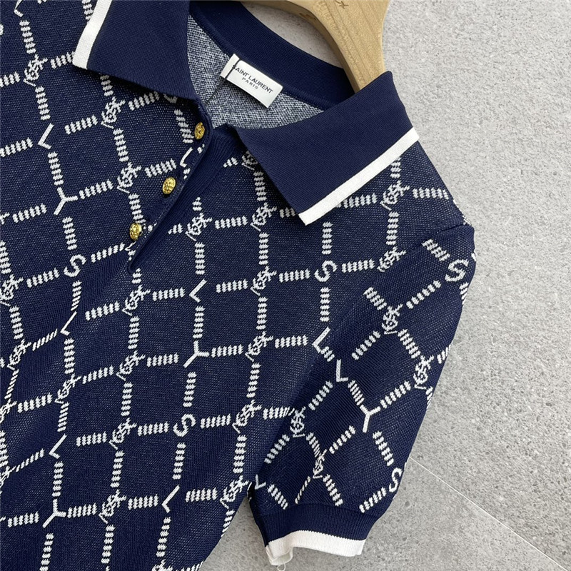 Y51 polo collar knit short sleeves replica clothing
