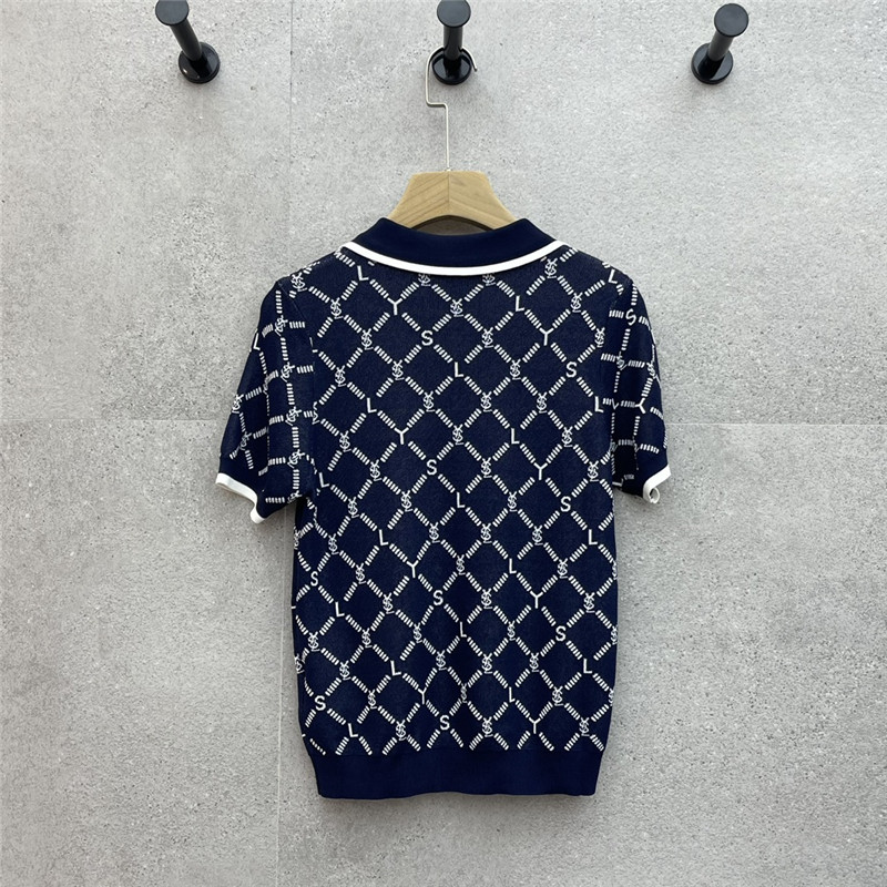 Y51 polo collar knit short sleeves replica clothing